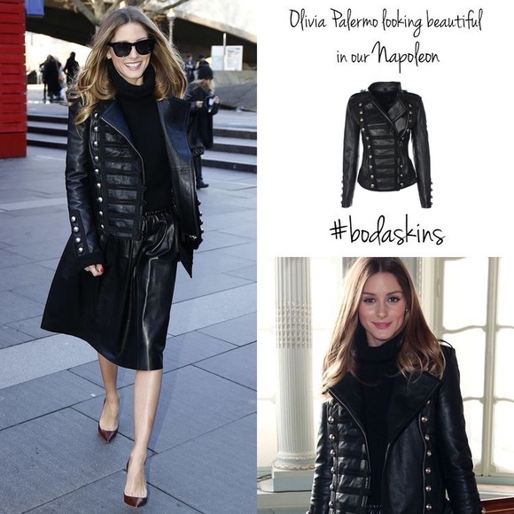 Women's Black Leather Jacket - Picture 1 of 8
